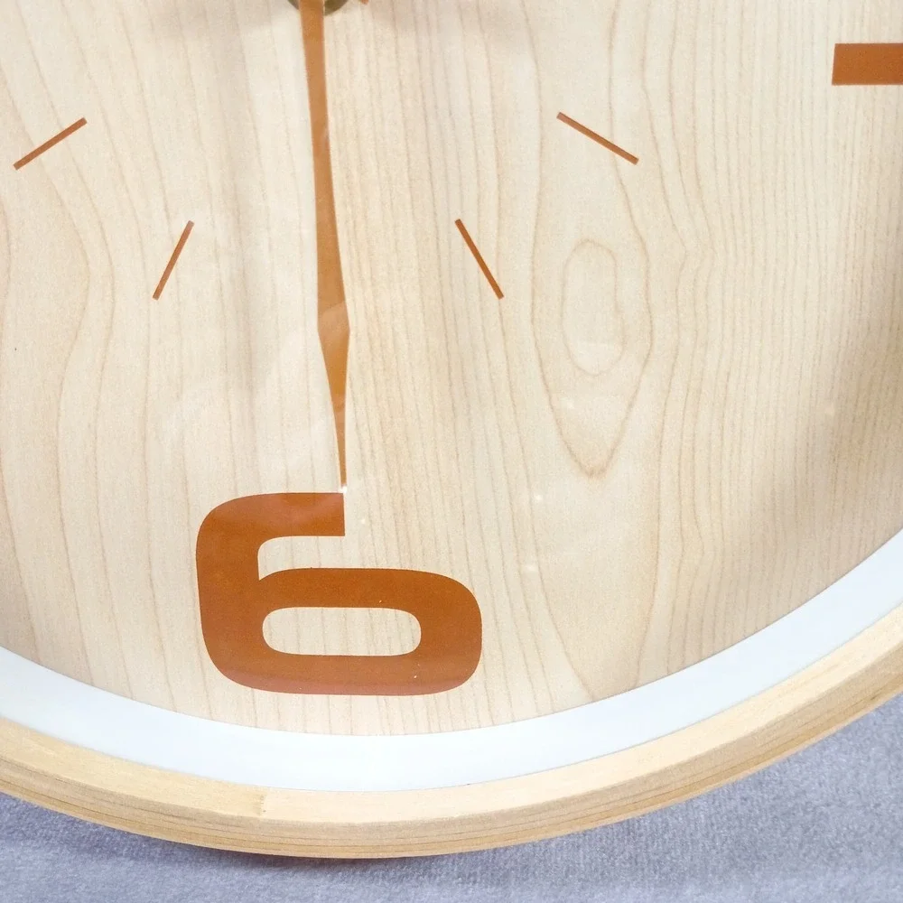 Minimalist Wooden Wall Clock – 12 3/8